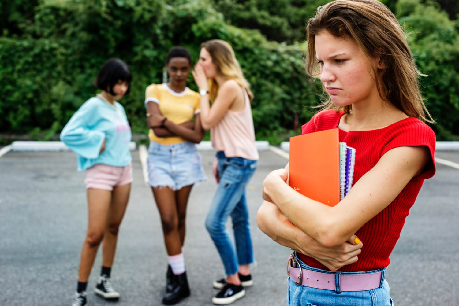 Fille harcelée à l'école